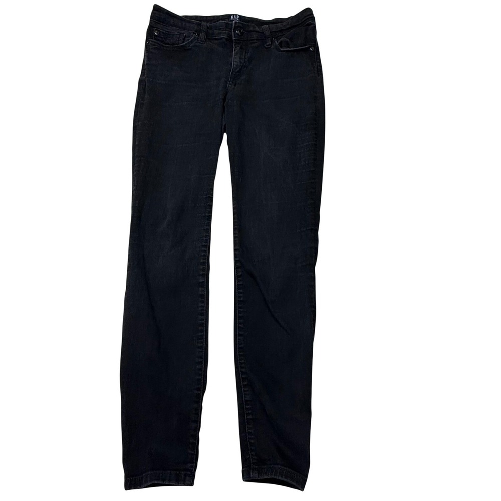 GAP Womens 27 Regular Legging Jeans Black Stretch Denim RN 54023
